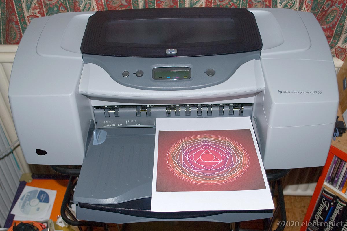 HP CP1700 with printout