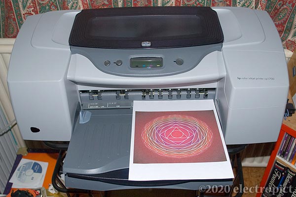 HP CP1700 with printout