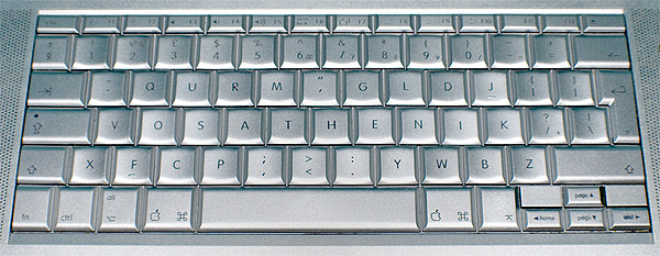 MacBook Pro keyboard in Vosathenik-X layout