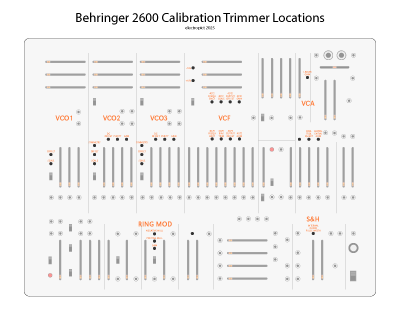 Behringer 2600 calibration trimmer locations