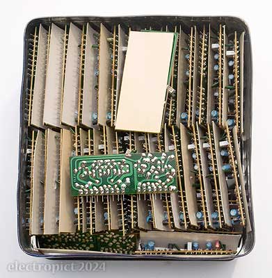 K2r3 envelope boards in a biscuit tin