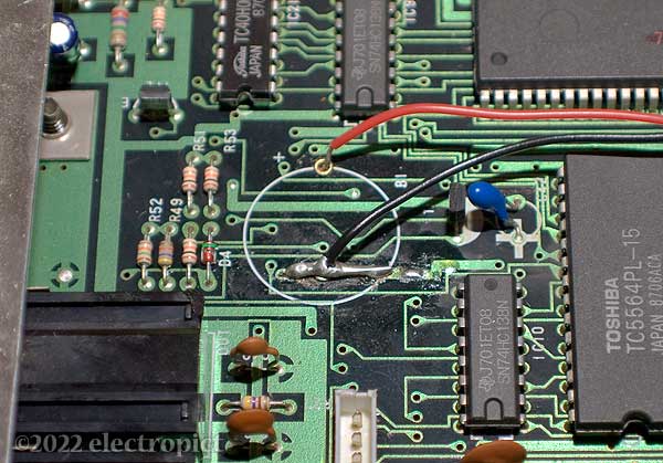 Yamaha DX7S battery wiring repair