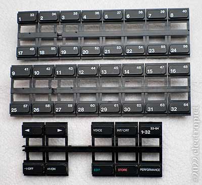 Yamaha DX7S button assemblies